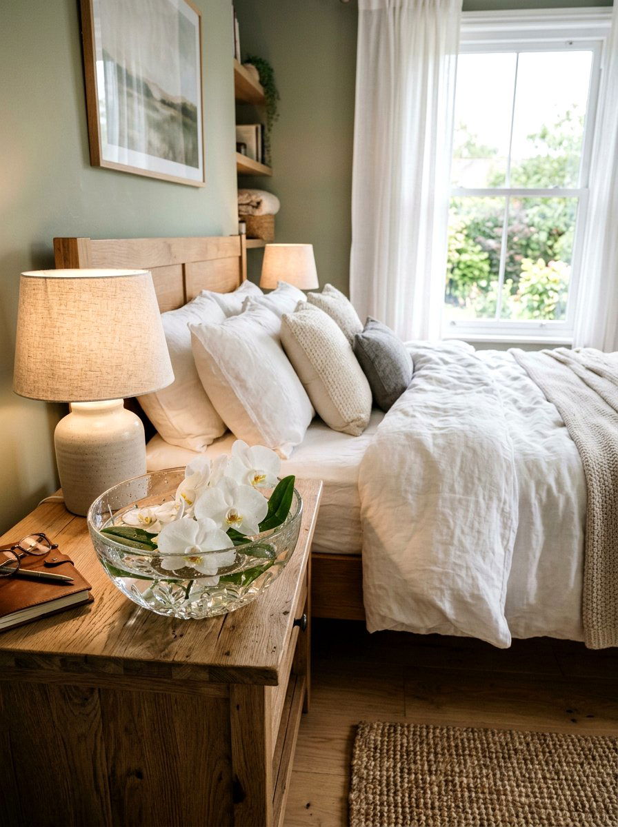 Floating Orchid Blooms In Glass Bowl - 25 Spring Orchid Display Ideas