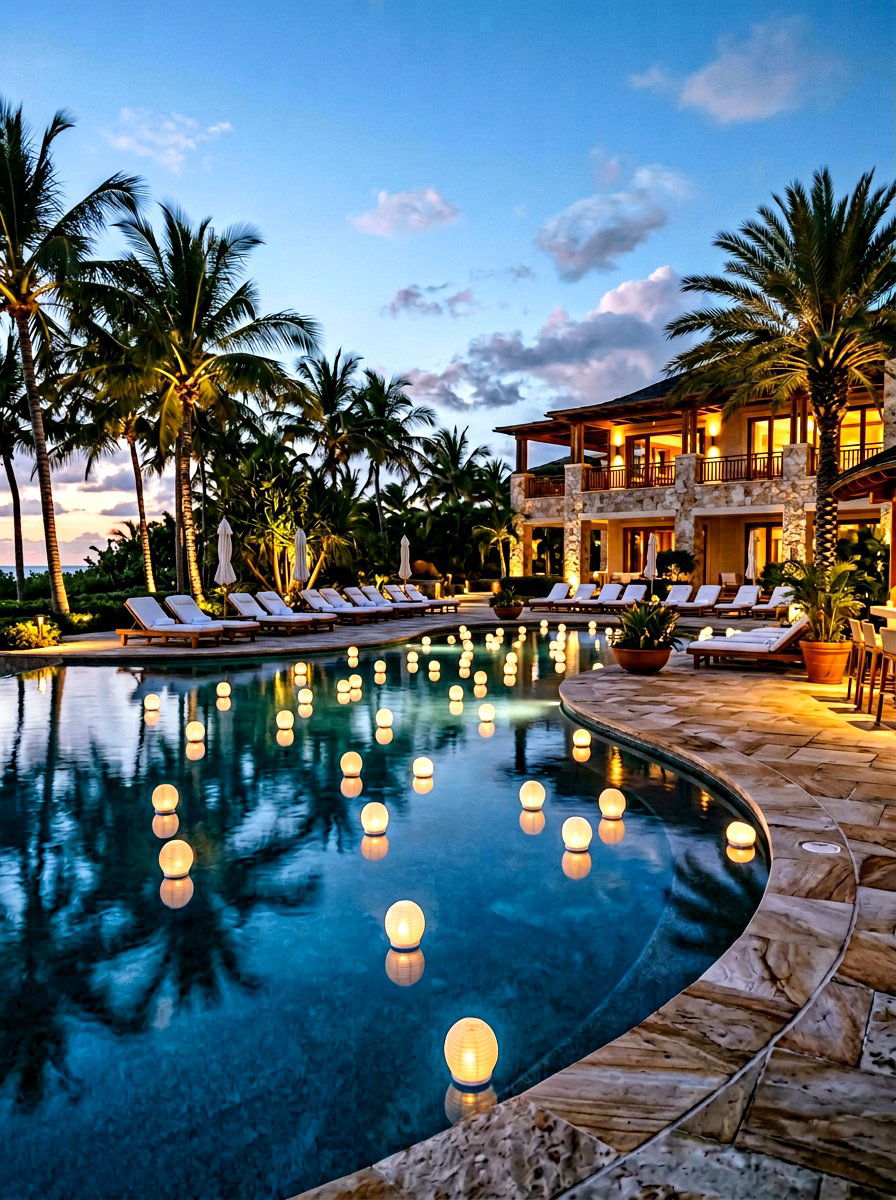 Floating Pool Lantern - 25 Spring Garden Lantern Ideas