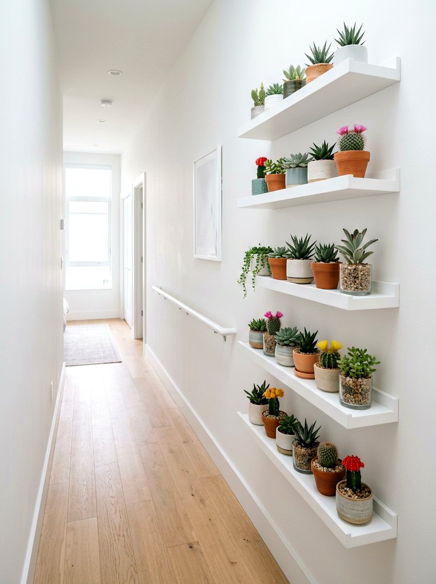 Floating Wall Mounted Flower Shelf - 25 Spring Flower Stand Ideas