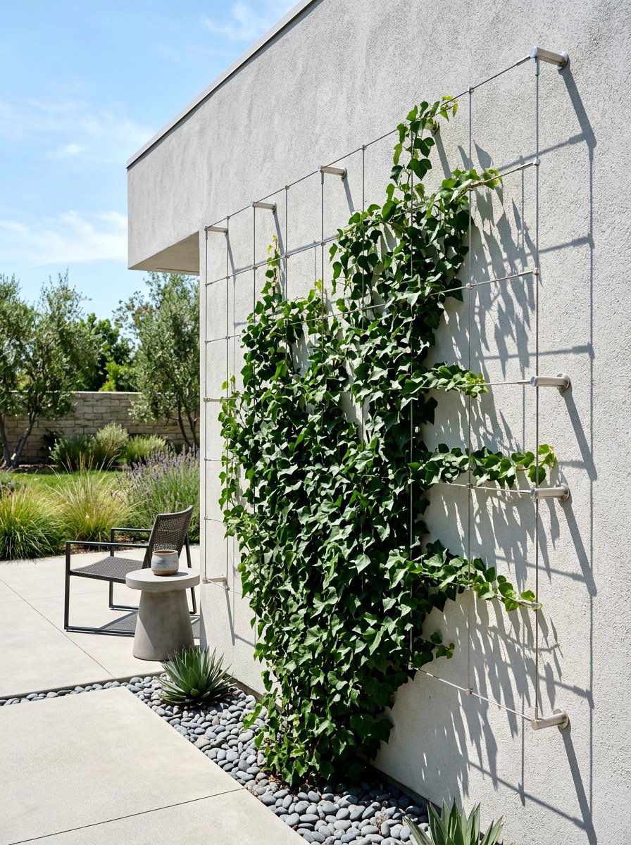 Floating Wall Trellis - 25 Spring Trellis Decor Ideas