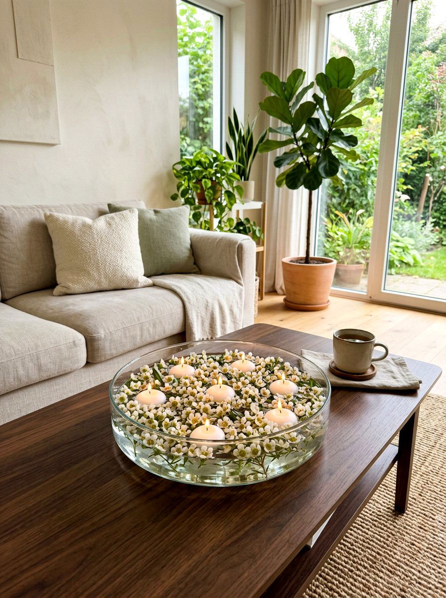 Floating Wax Flower Bowl - 25 Spring Wax Flower Ideas