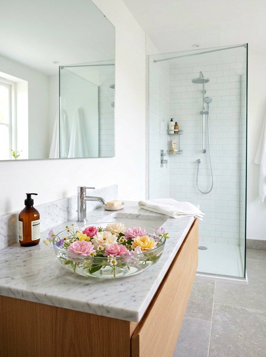 Floating Wildflower Bowl - 25 Spring Wildflower Arrangement Ideas