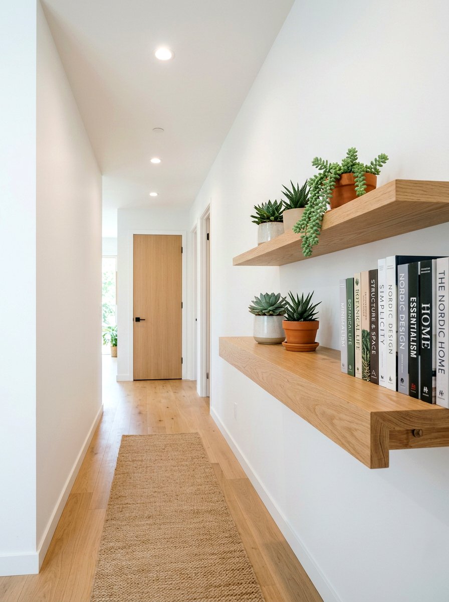 Floating Wood Shelf - 25 Spring Decorating Ideas on a Budget