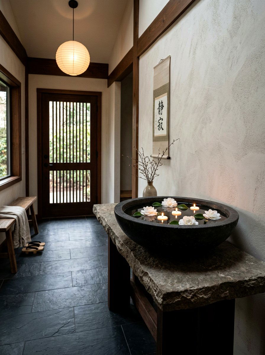 Floating blossom water bowl - 25 Spring Fresh Flower Ideas