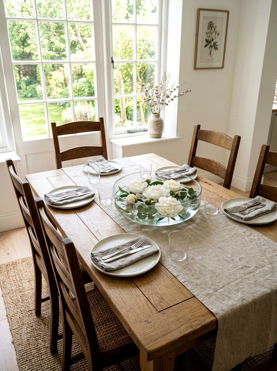 Floating flowers in glass bowls - 25 Spring Free Decor Ideas