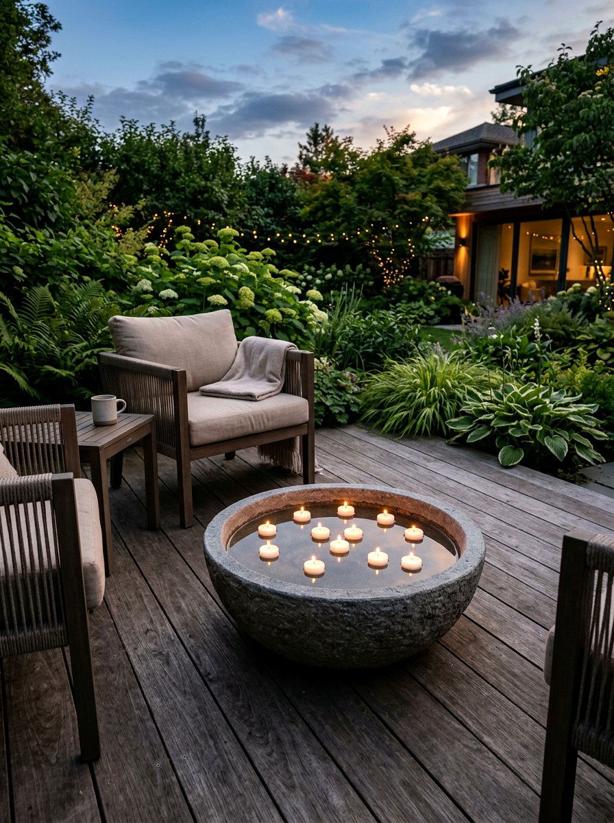 Floating patio candles - 25 Spring Outdoor Candle Ideas