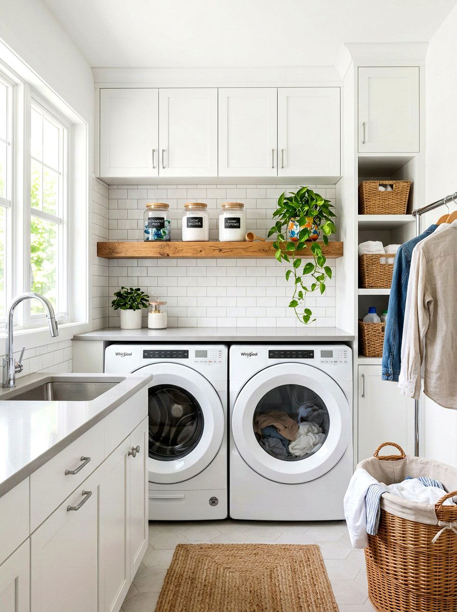 Floating wood shelf - 25 Spring Budget Decor Ideas