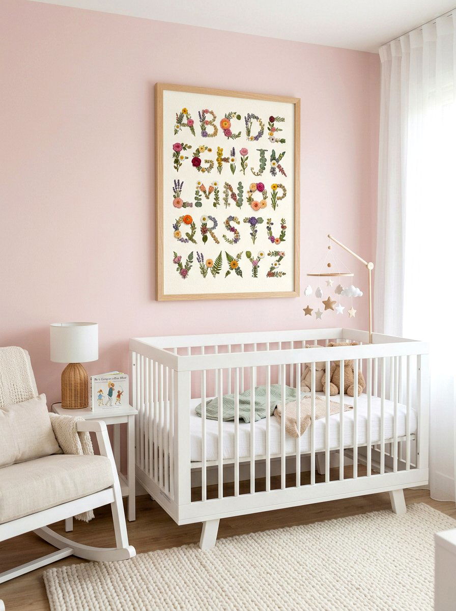 Floral Alphabet Art - 25 Spring Printable Art Ideas