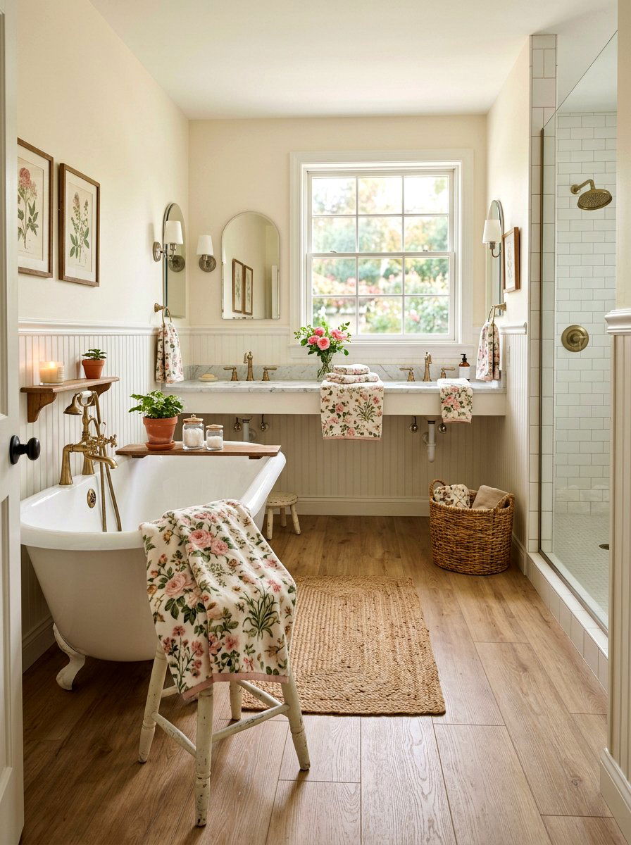 Floral Bathroom Towels - 25 Spring Towel Display Ideas