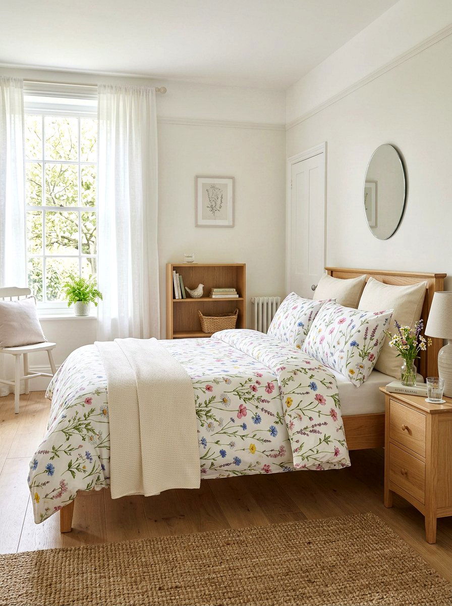 Floral Bedding Set - 25 Spring Cheap Decor Ideas