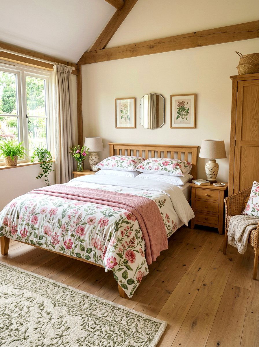 Floral Bedding Set - 25 Spring Bedroom Decor Ideas