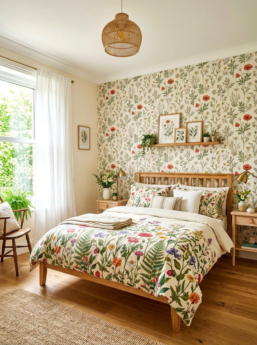 Floral Bedroom - 25 Spring Room Makeover Ideas