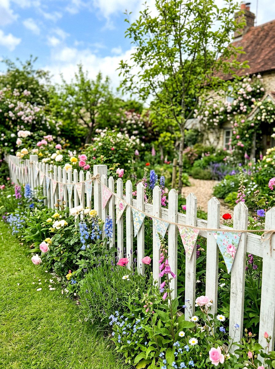Floral Bunting Banner - 25 Spring Fabric Craft Ideas