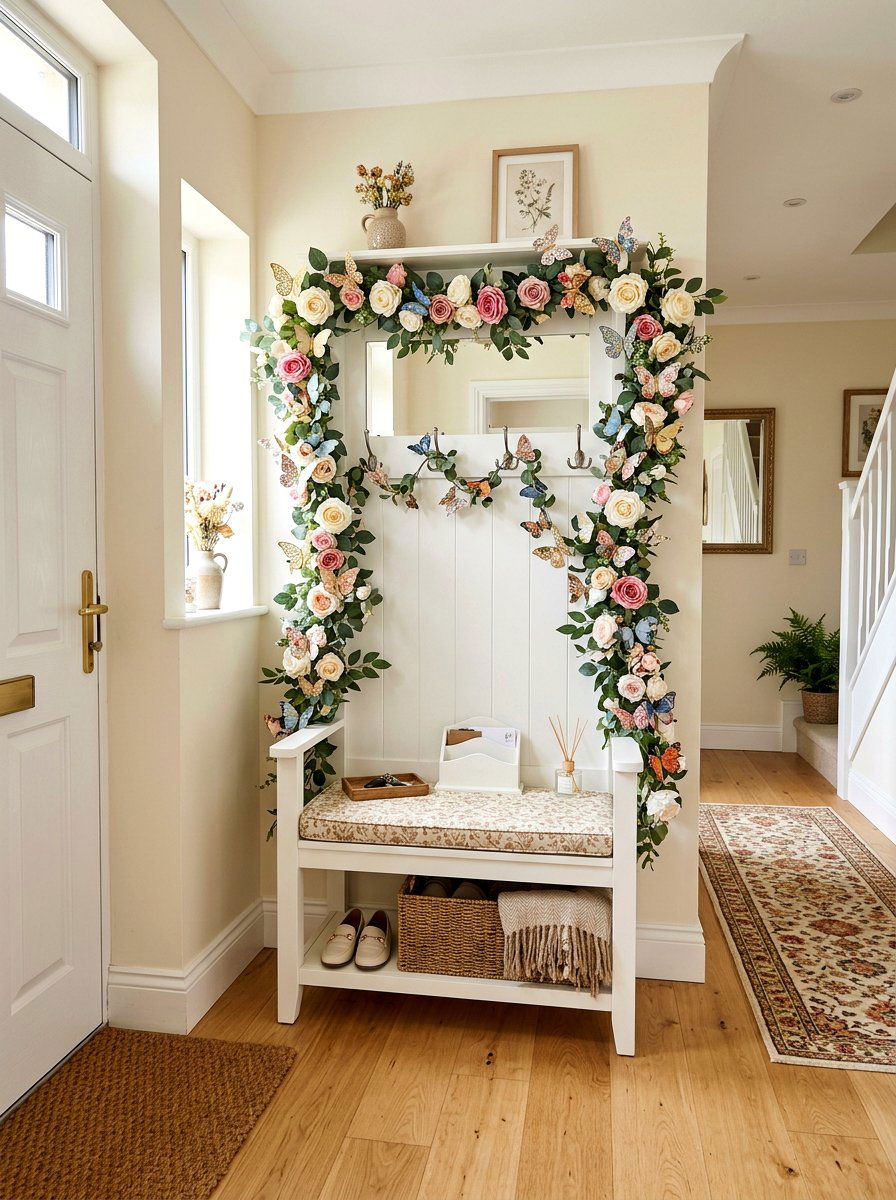 Floral Butterfly Garland - 25 Spring Butterfly Garland Ideas