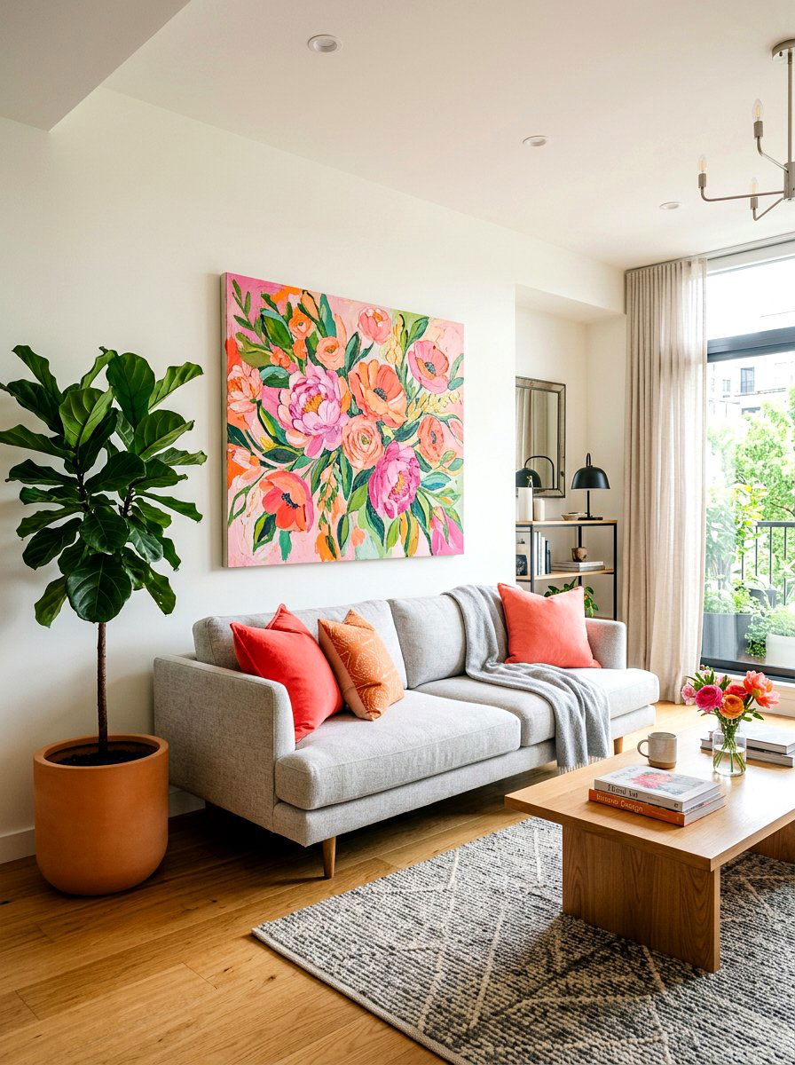 Floral Canvas Art - 25 Spring Paint Craft Ideas