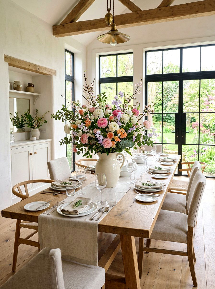 Floral Centerpiece - 25 Spring Luncheon Table Ideas