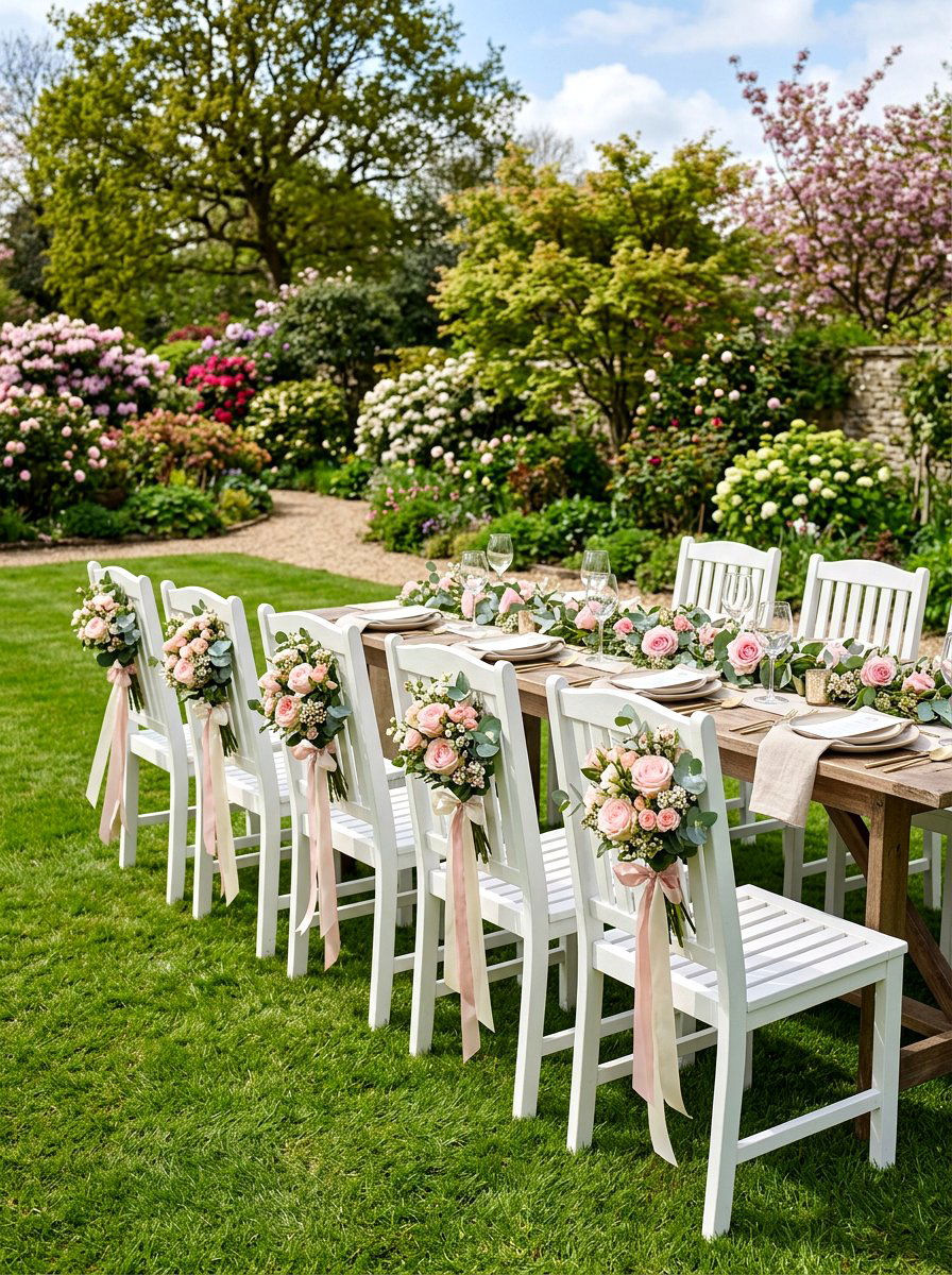Floral Chair Decor - 25 Spring Garden Party Decor Ideas