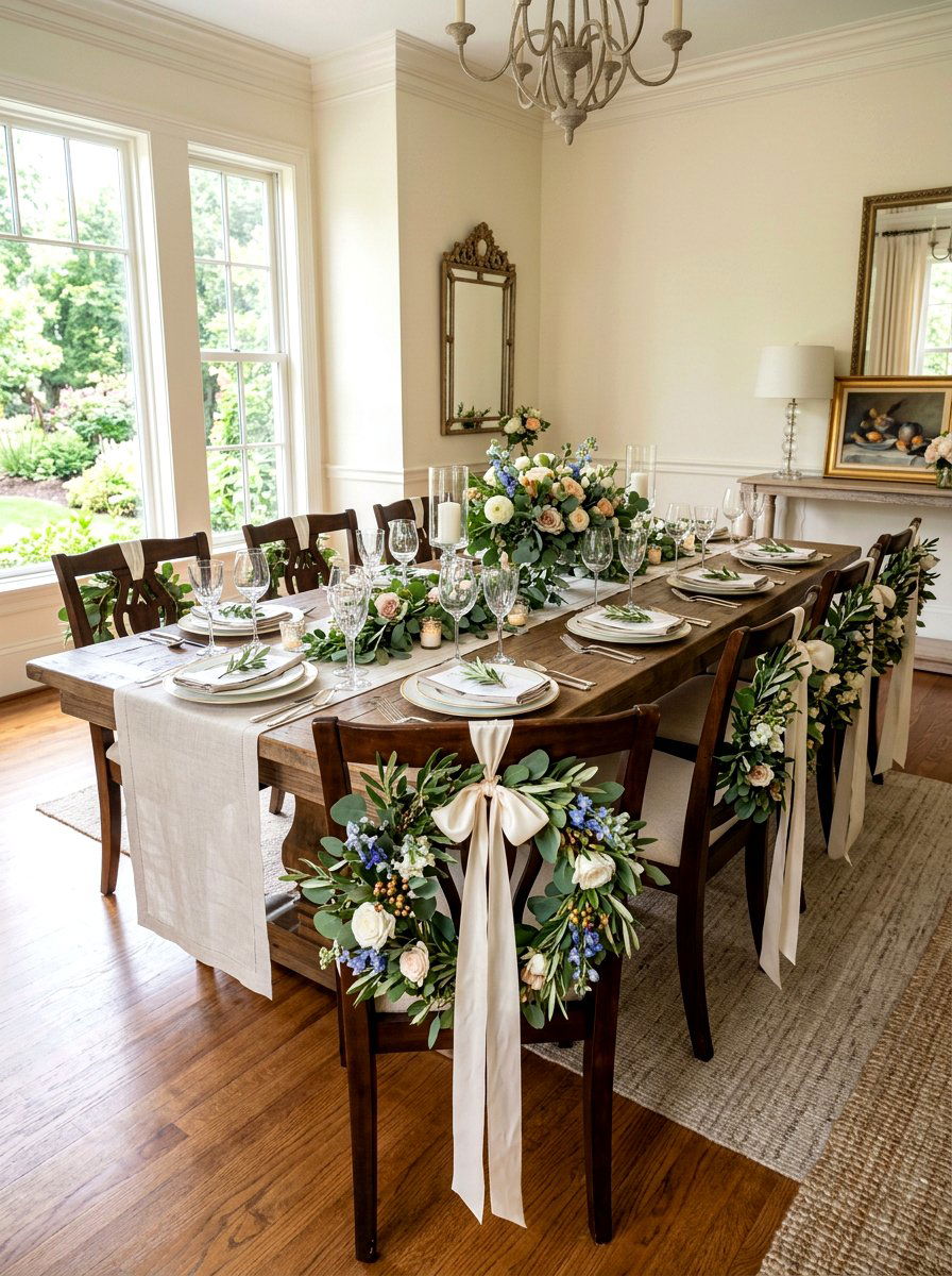 Floral Chair Wreath - 25 Spring Mother's Day Decor Ideas