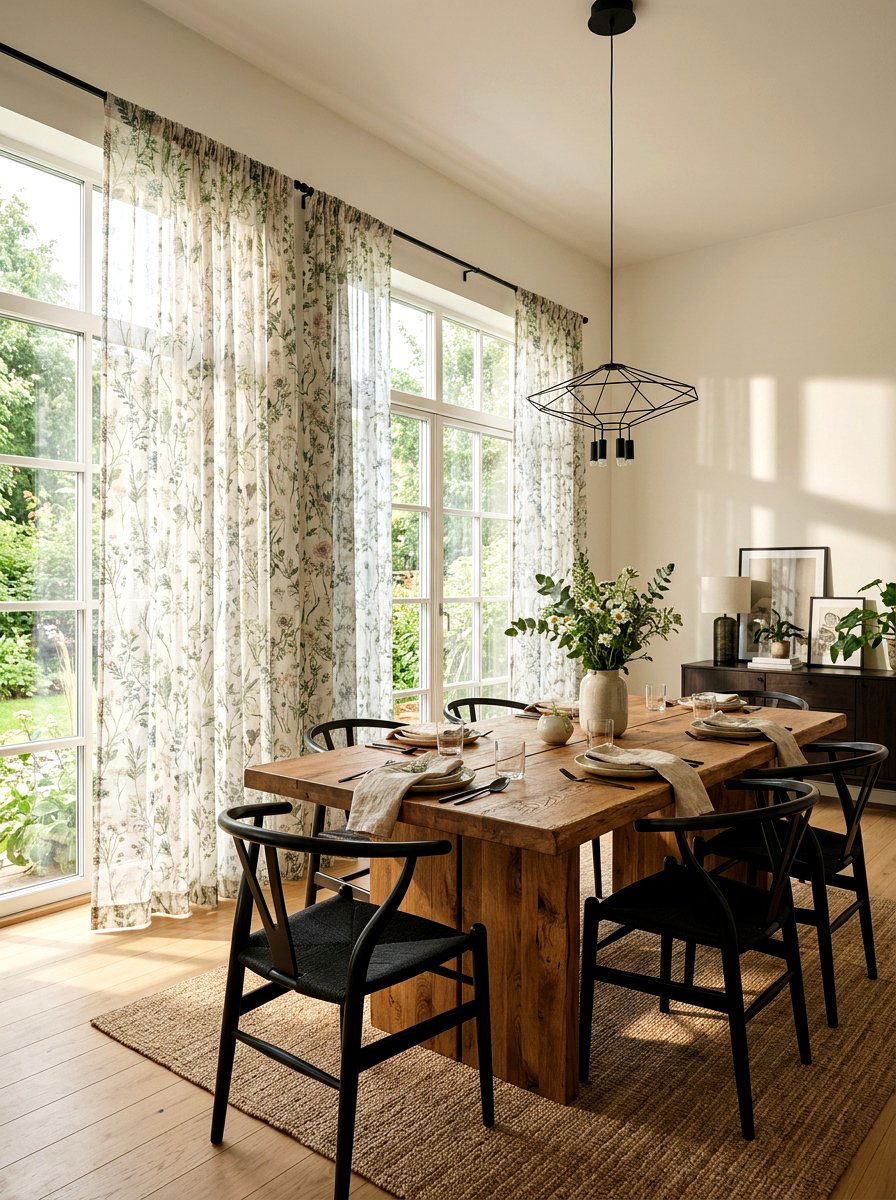 Floral Curtains For Windows - 25 Spring Floral Print Decor Ideas