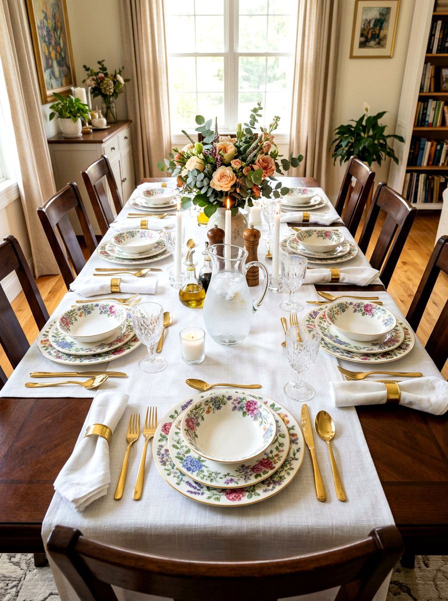 Floral Dinnerware For Table - 25 Spring Floral Print Decor Ideas