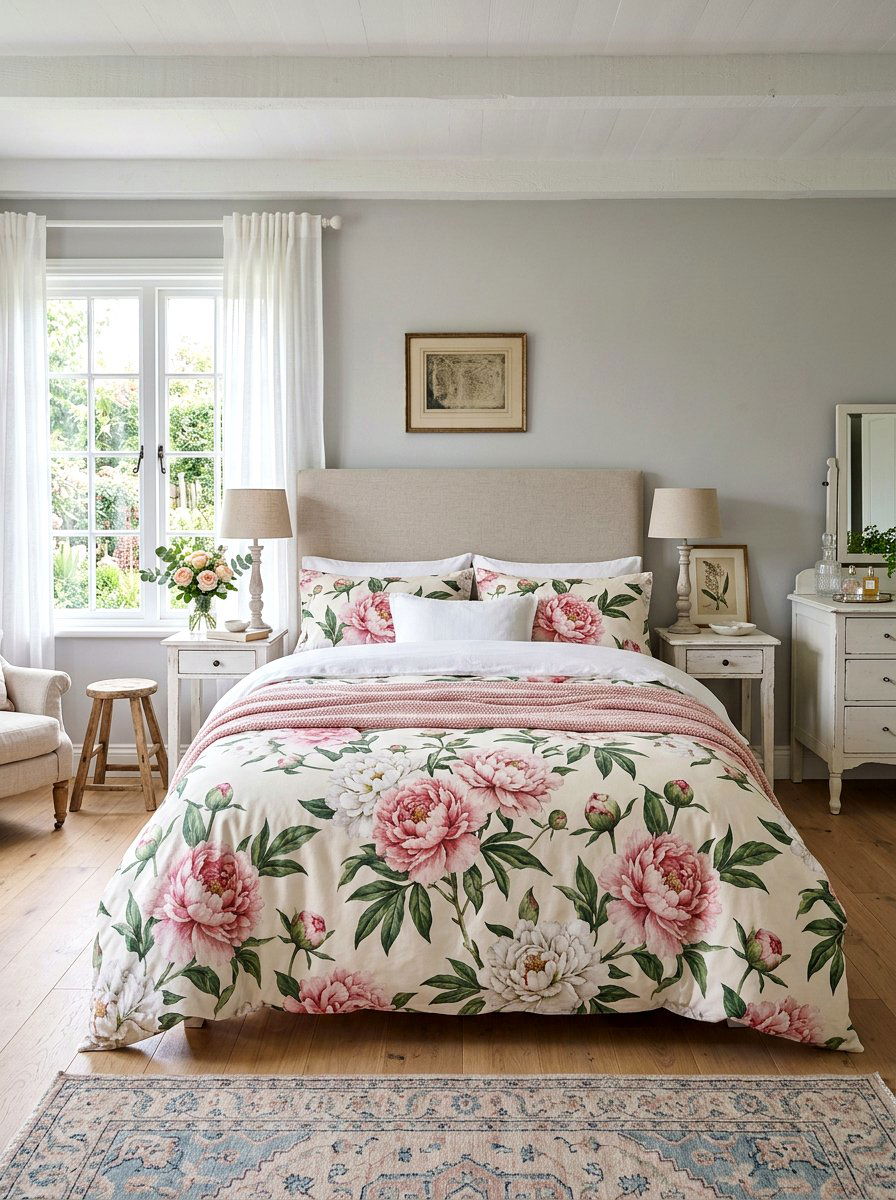 Floral Duvet Cover - 25 Spring Bedroom Refresh Ideas