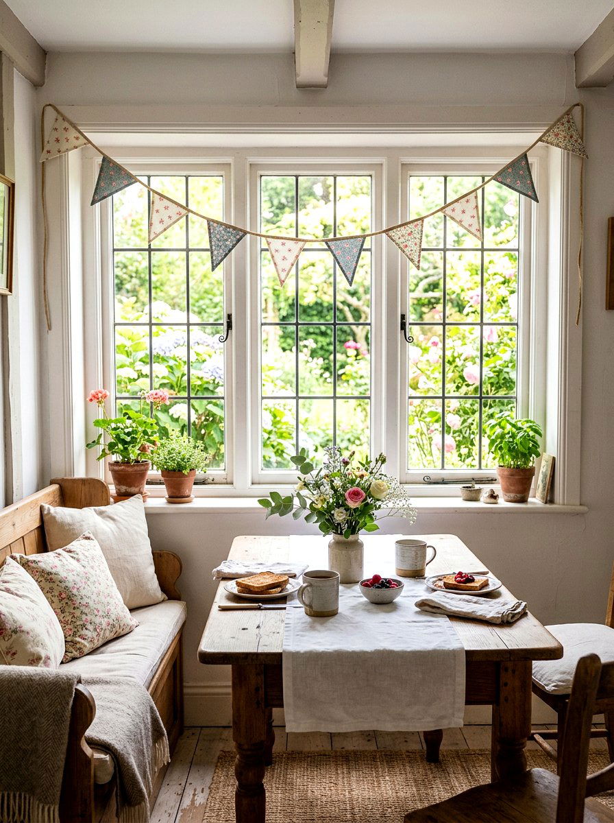 Floral Fabric Bunting - 25 Spring Bunting Ideas