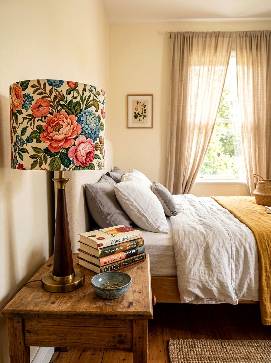 Floral Lampshade - 25 Spring Floral Print Decor Ideas