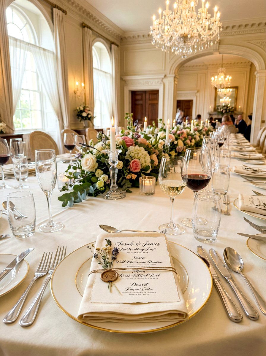 Floral Menu Card - 25 Spring Pressed Flower Ideas