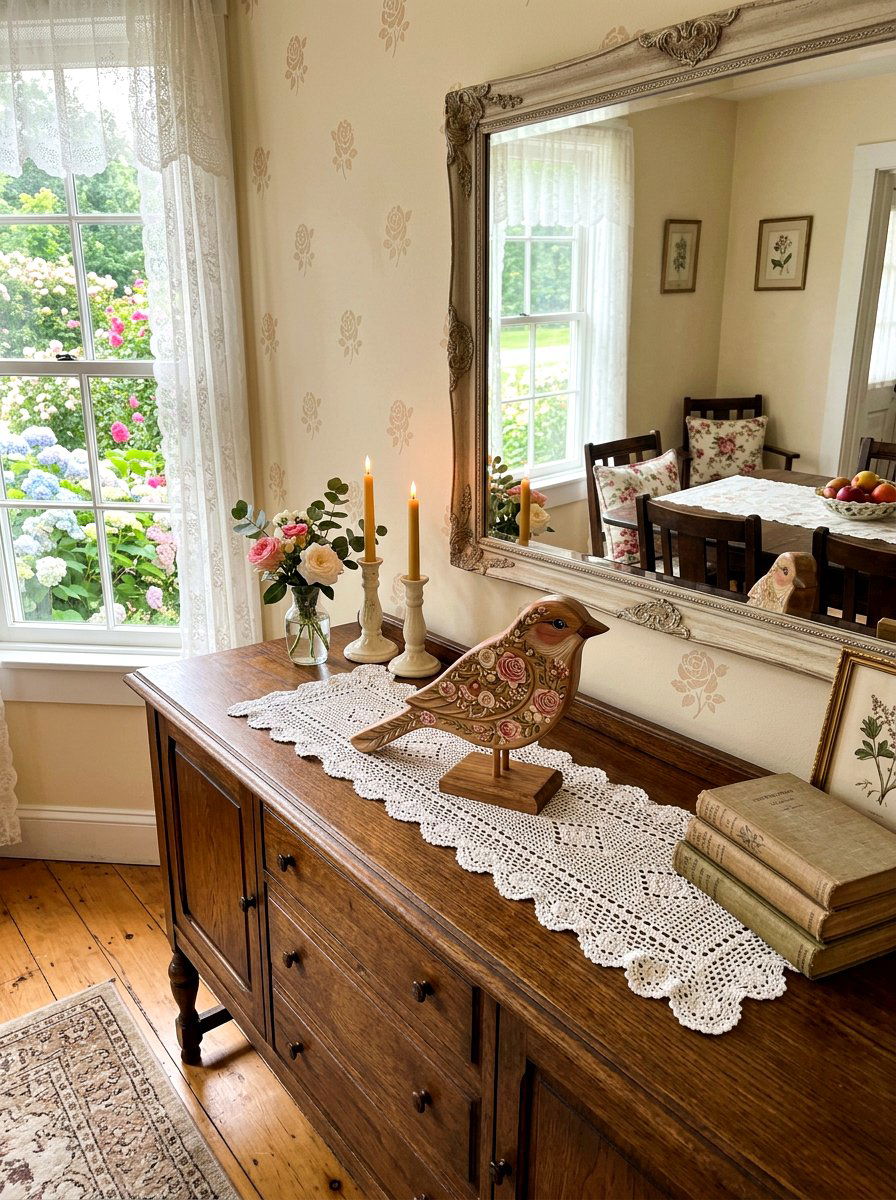 Floral Pattern Wooden Bird - 25 Spring Wooden Bird Ideas