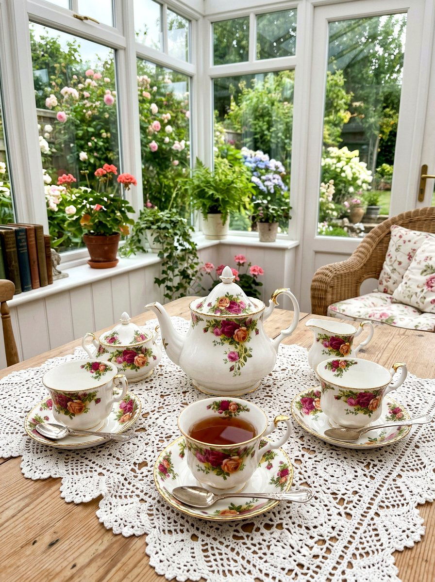 Floral Porcelain Tea Set - 25 Spring Tea Set Ideas
