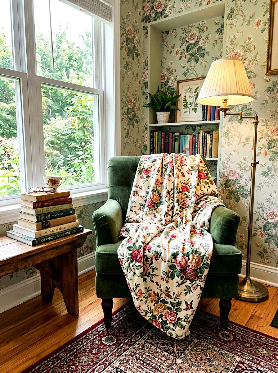 Floral Print Blanket - 25 Spring Throw Blanket Ideas