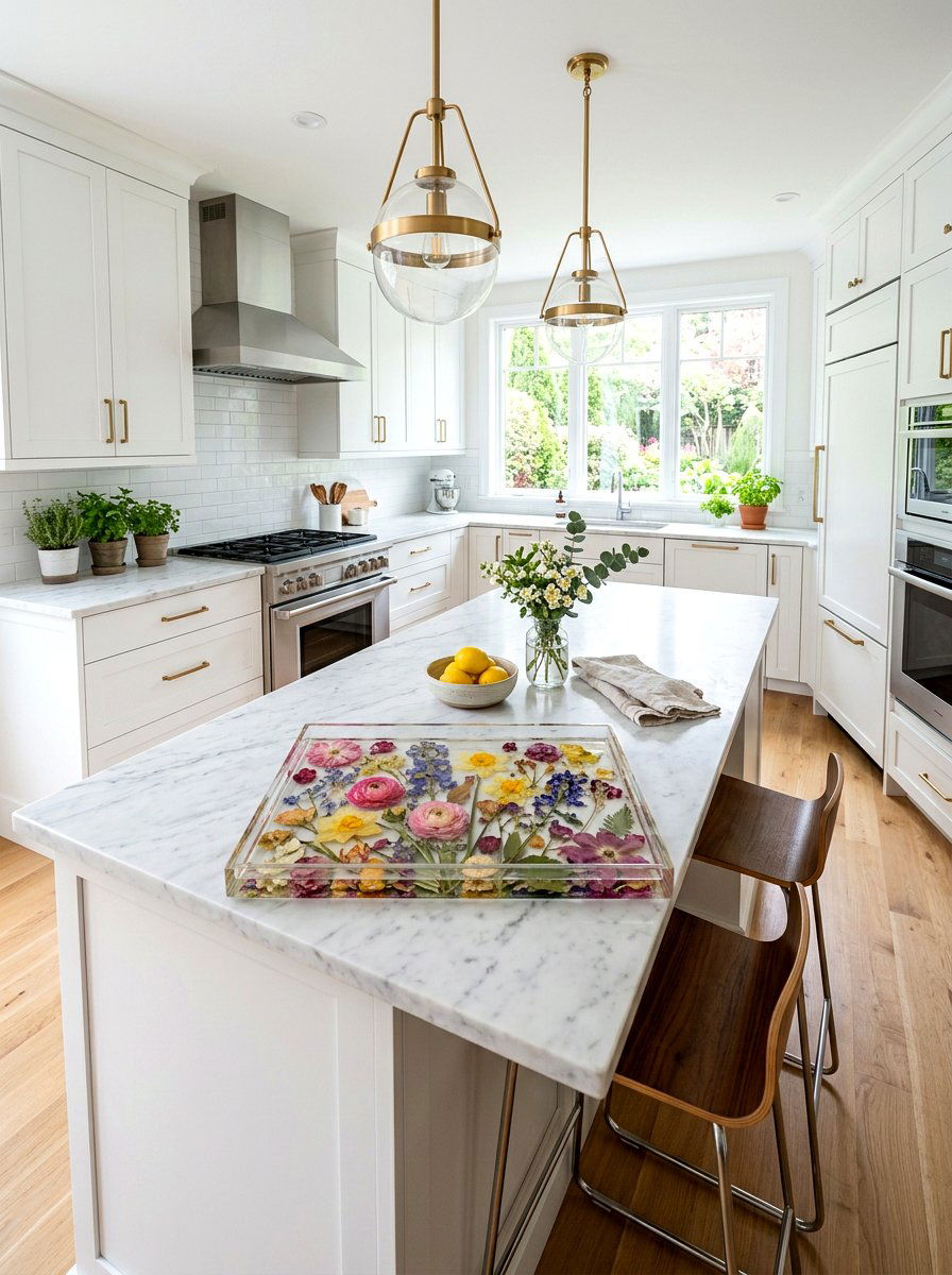 Floral Resin Tray - 25 Spring Pressed Flower Ideas