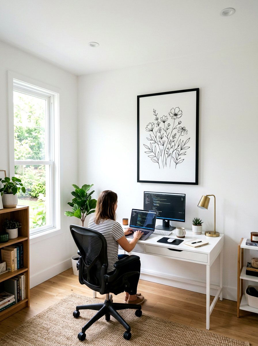 Floral Sketch Print - 25 Spring Botanical Print Decor Ideas