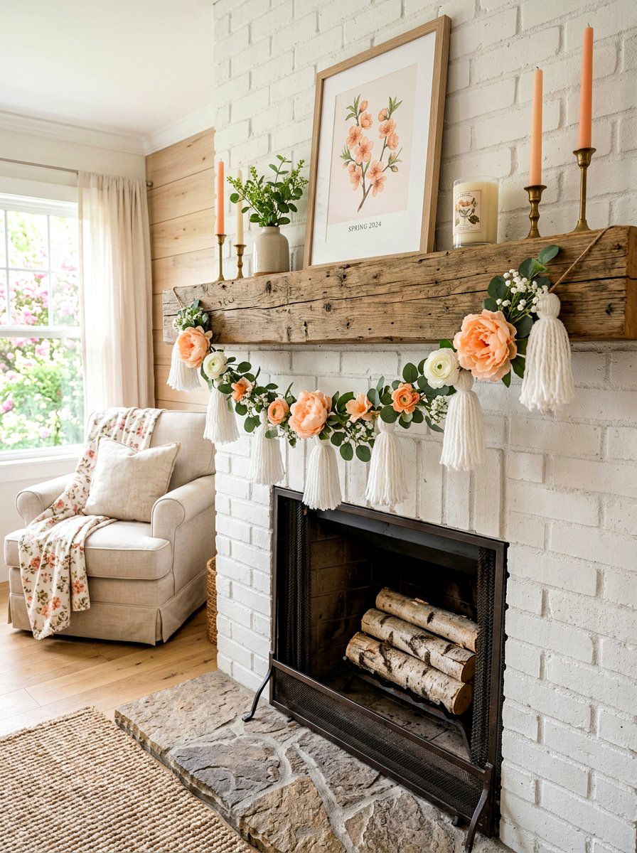 Floral Spring Tassel Garland - 25 Spring Tassel Garland Ideas