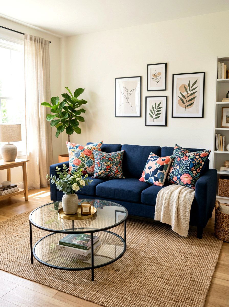 Floral Throw Pillows For Living Room - 25 Spring Floral Print Decor Ideas