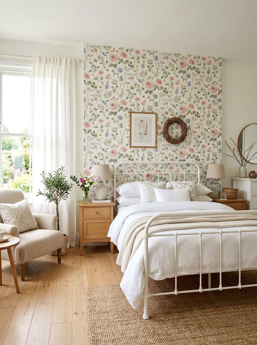 Floral Wallpaper - 25 Spring Guest Room Decor Ideas