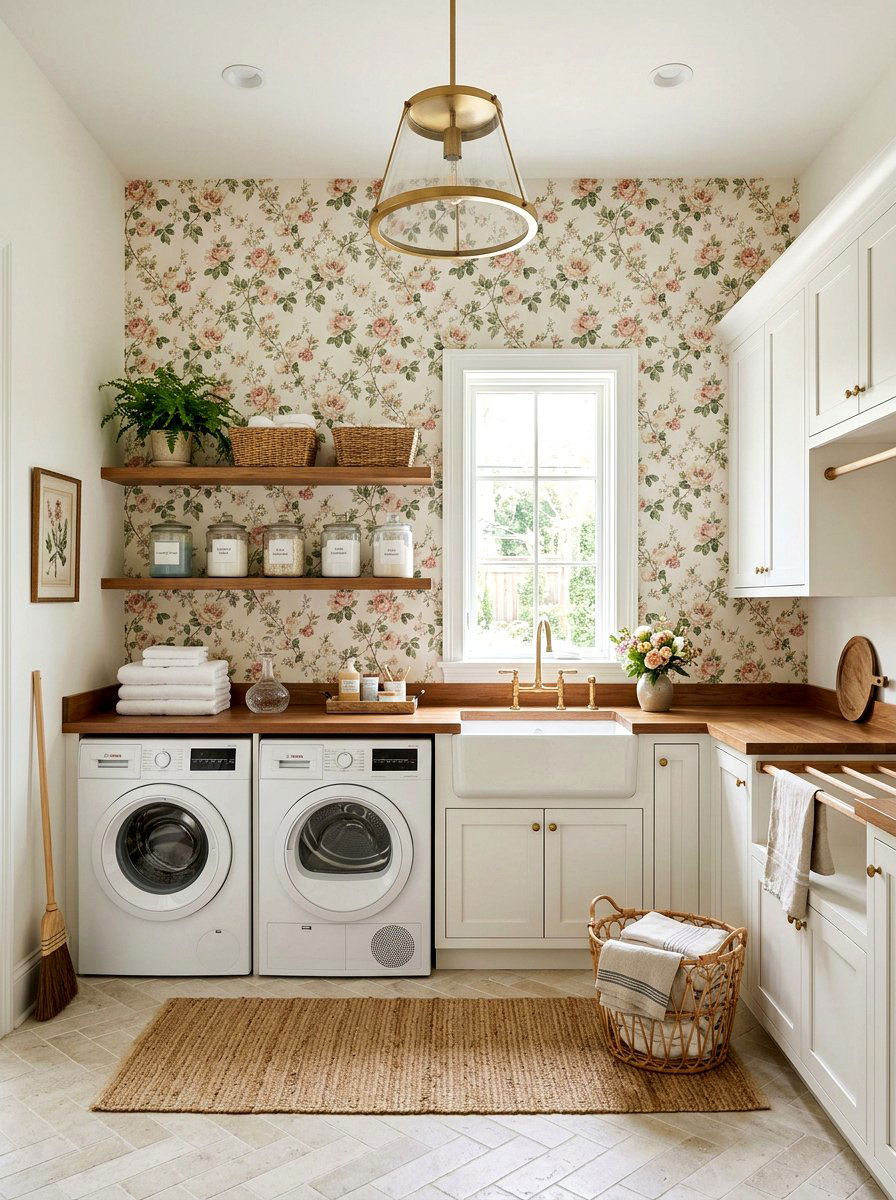 Floral Wallpaper - 25 Spring Home Tour Ideas