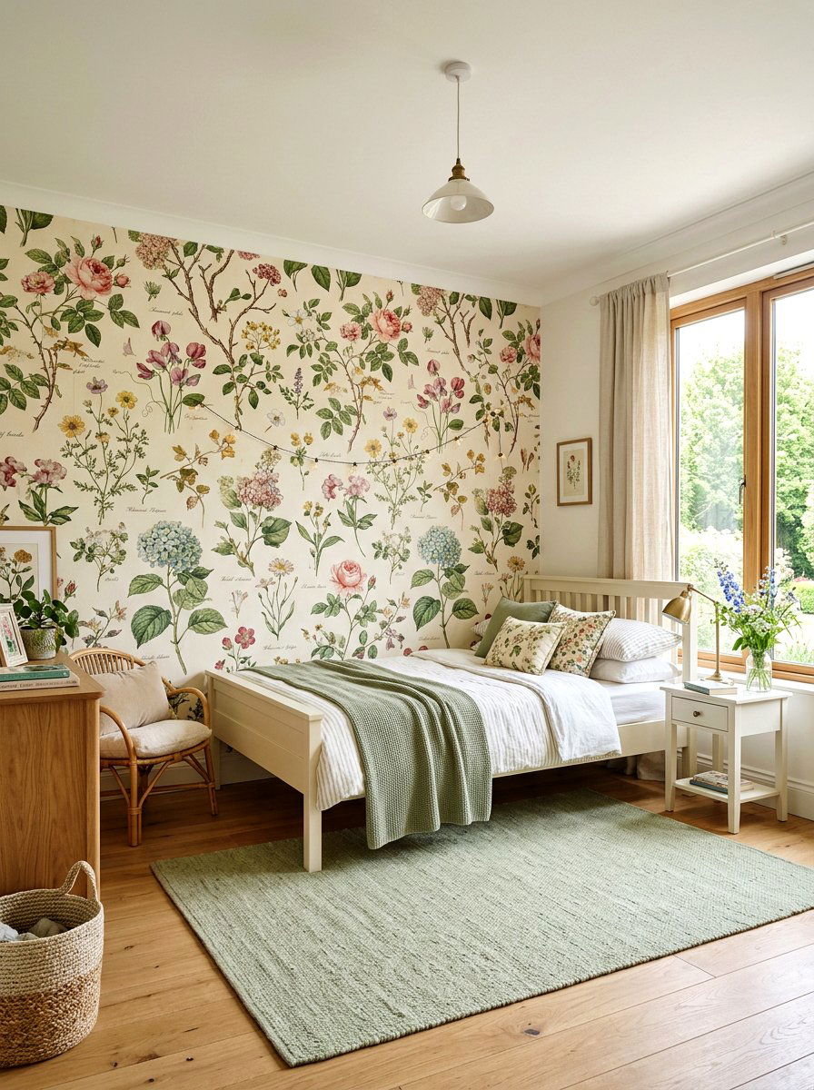 Floral Wallpaper For Bedroom - 25 Spring Girl Room Decor Ideas