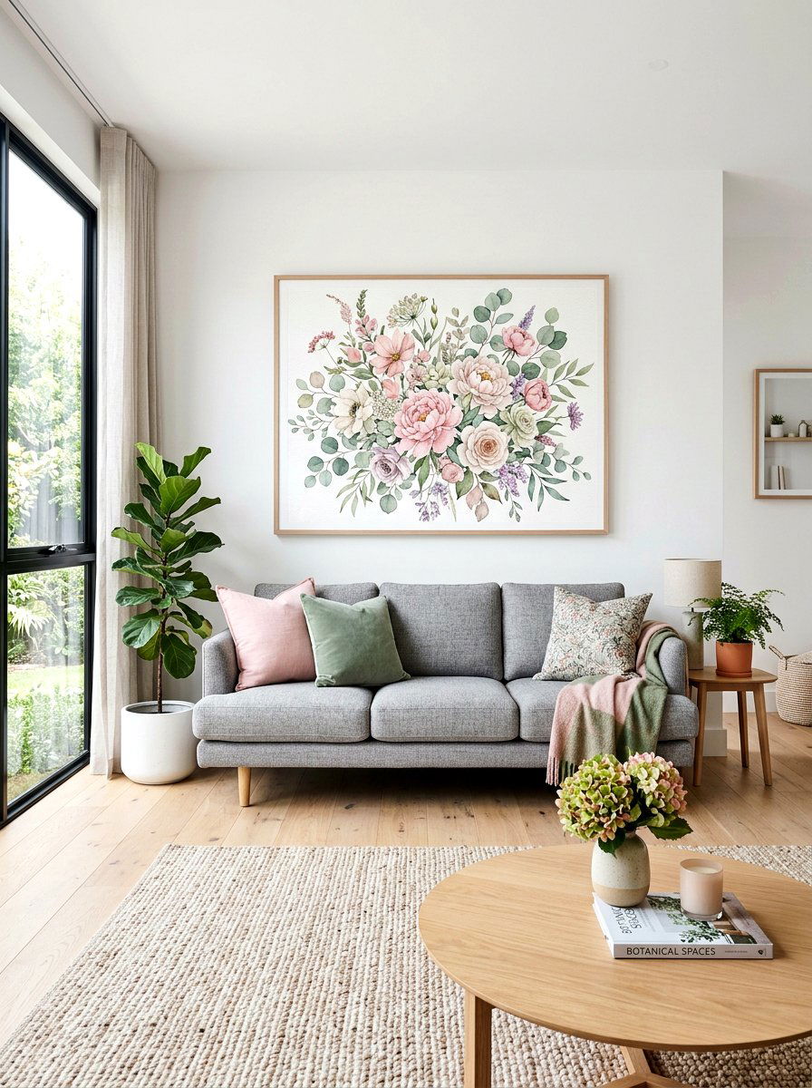 Floral Watercolor Wall Art - 25 Spring Watercolor Decor Ideas