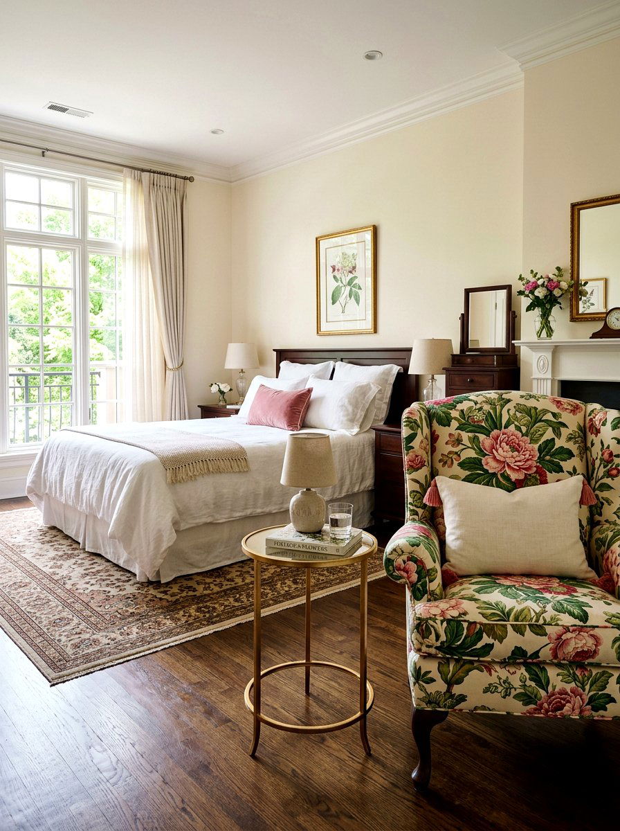 Floral chair - 25 Spring Bedroom Chair Ideas
