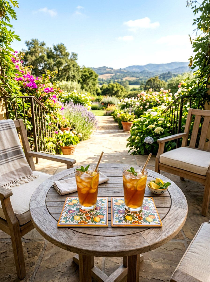 Floral coasters - 25 Spring Decoupage Ideas