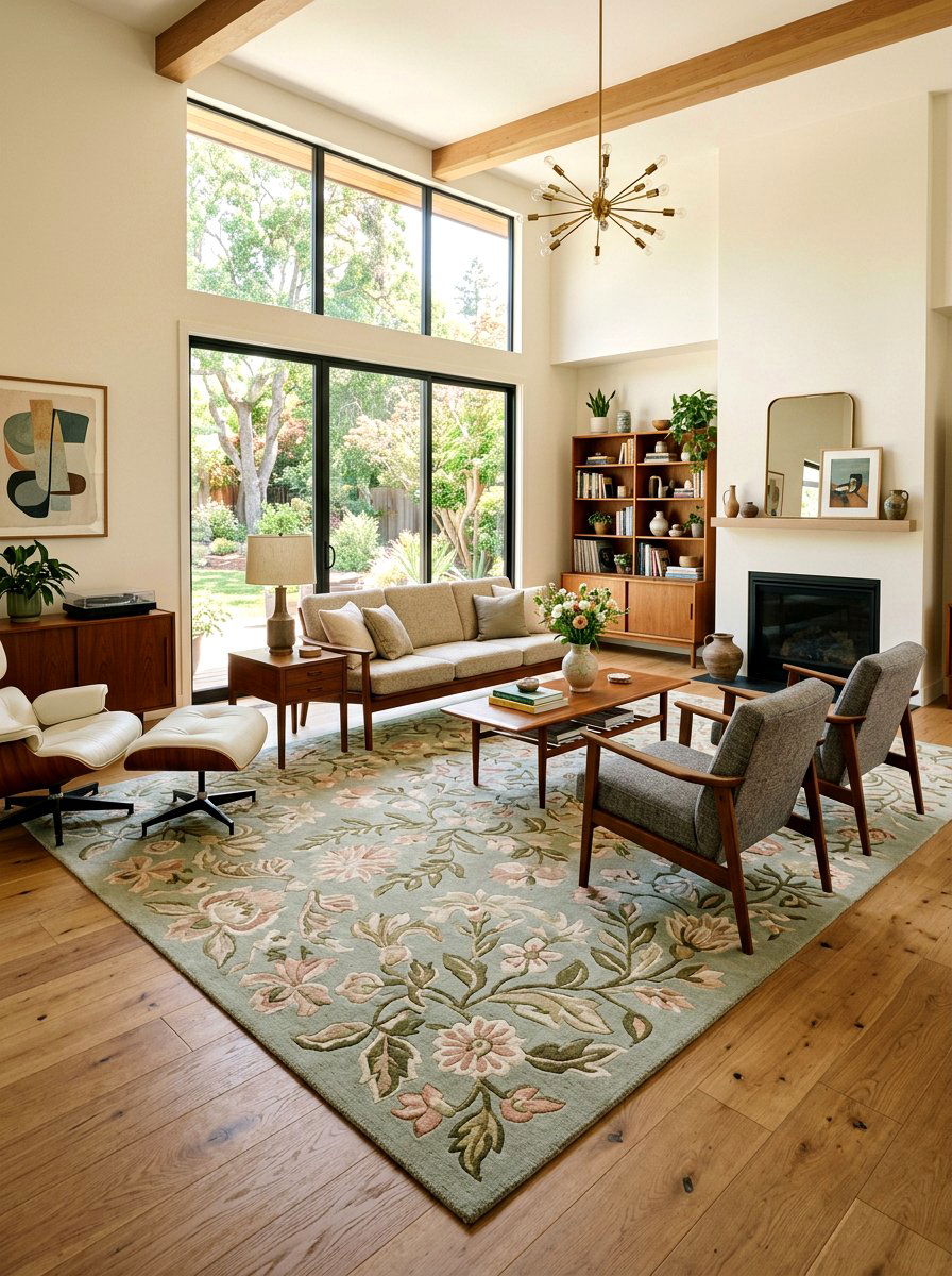 Floral pattern area rug - 25 Spring Floral Decor Ideas