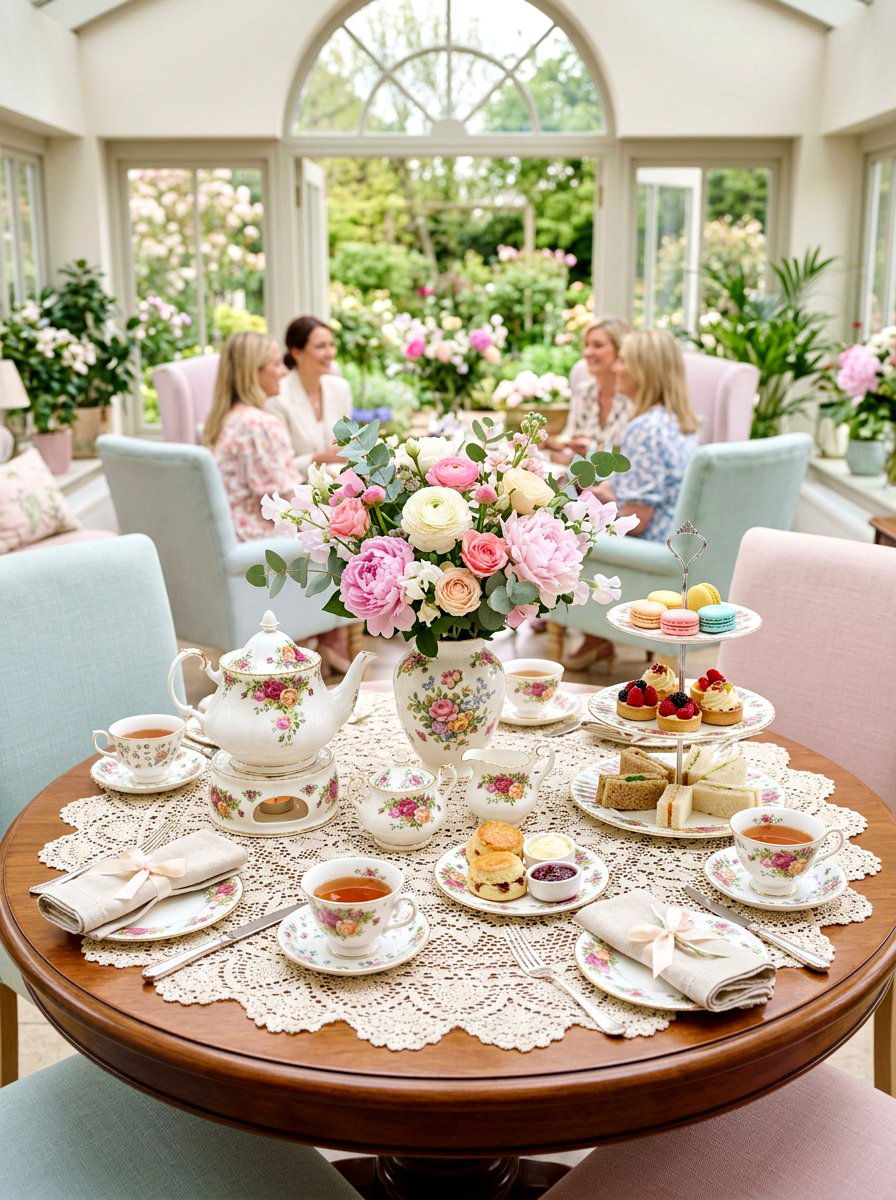 Floral tea sets - 25 Spring Decoupage Ideas