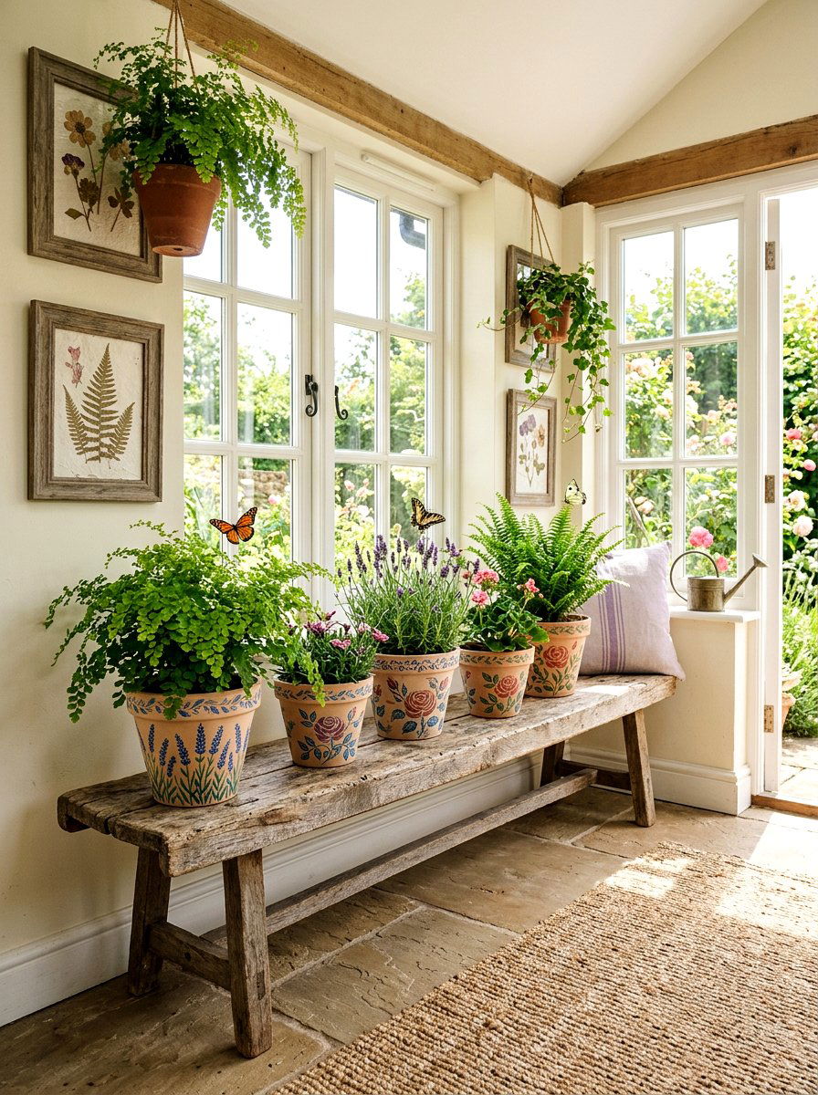 Floral terra cotta pots - 25 Spring Decoupage Ideas