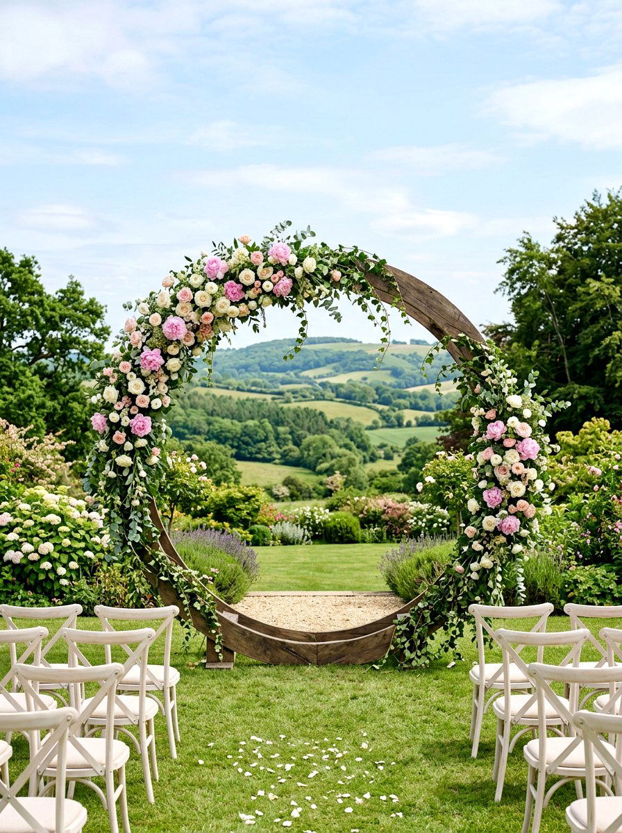Floral wedding arch - 25 Spring Garden Wedding Ideas