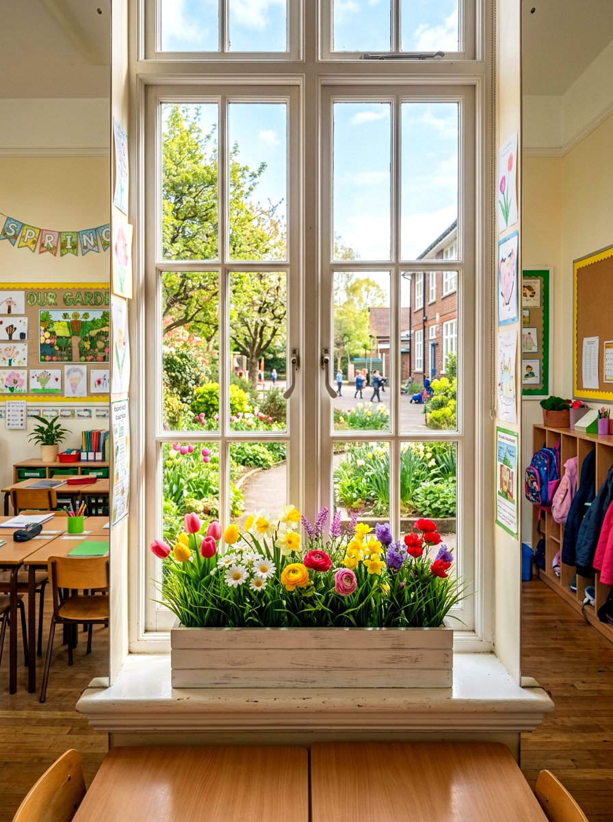 Flower Box Window - 25 Spring Classroom Decor Ideas
