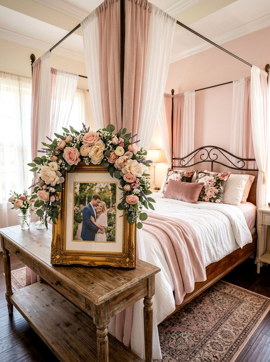 Flower Crown Picture Frame - 25 Spring Picture Frame Craft Ideas