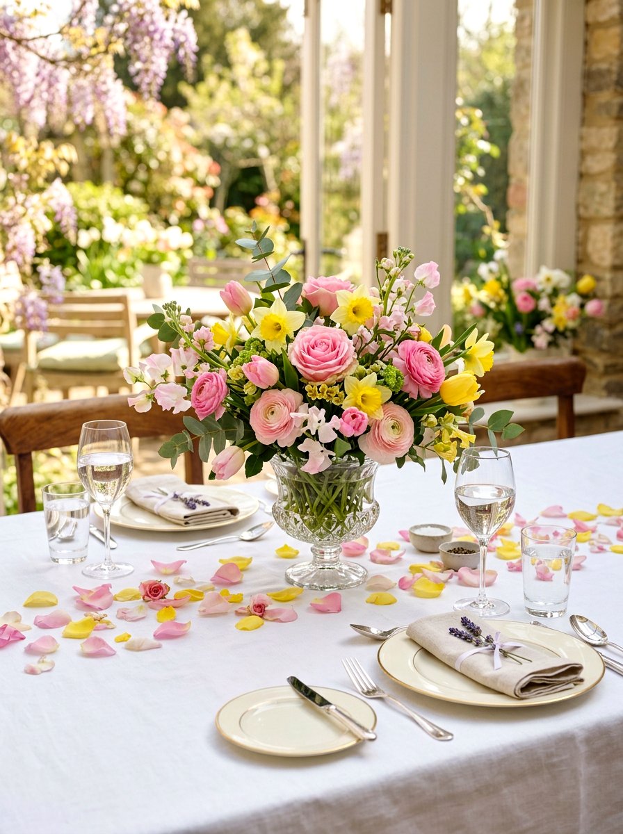 Flower Petal Confetti - 25 Spring Kids Table Decor Ideas