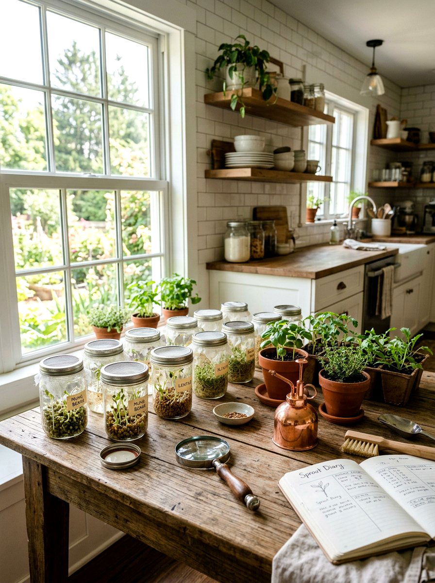 Flower Sprouting Table - 25 Spring Nature Table Ideas for Kids