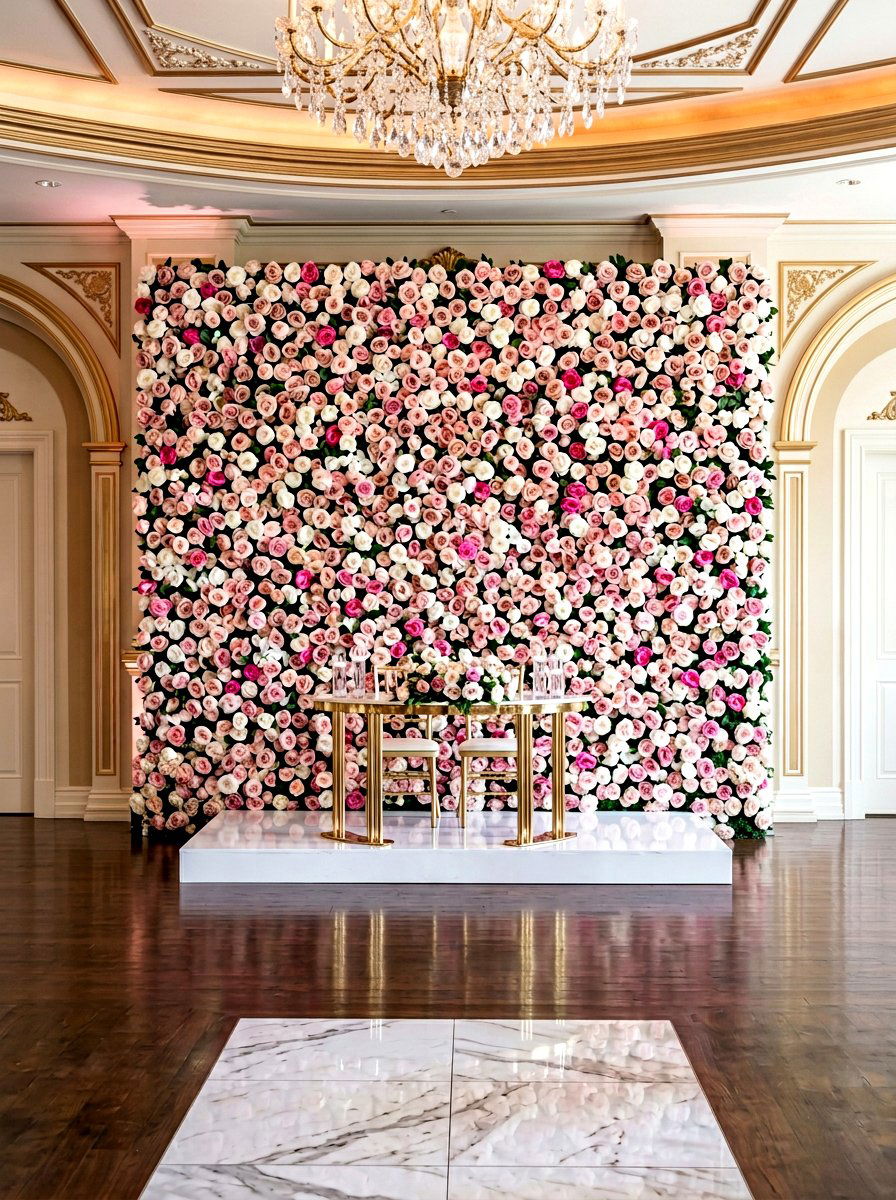 Flower Wall Backdrop - 25 Spring Graduation Party Decor Ideas